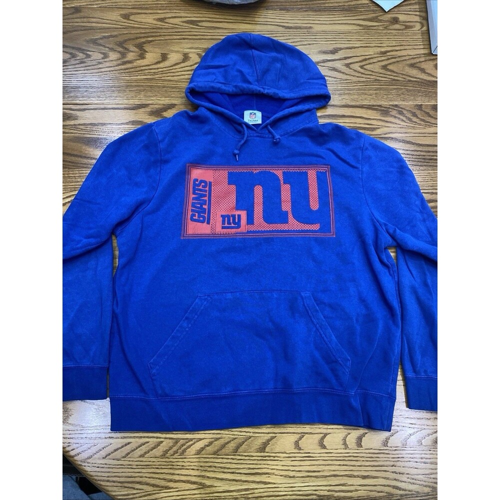 Official NFL Team Apparel NY Giants Pull Over Sweater Hoodie Men’s Large - Retro